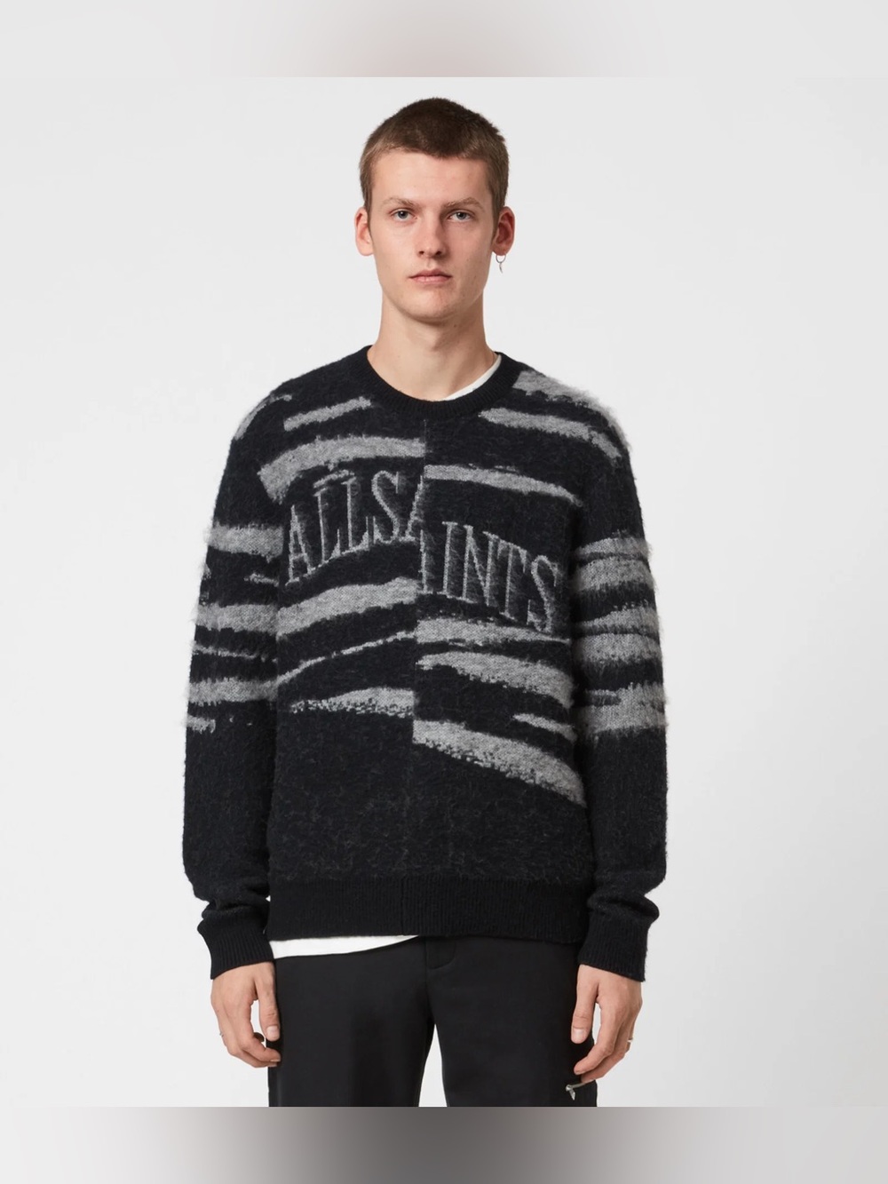 All Saints Ture Crew Wool Blend Jumper Sweater